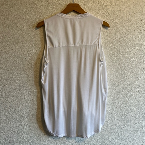 Splendid Draped Business Casual Office High Low Blouse White Women’s XS - Picture 4 of 6